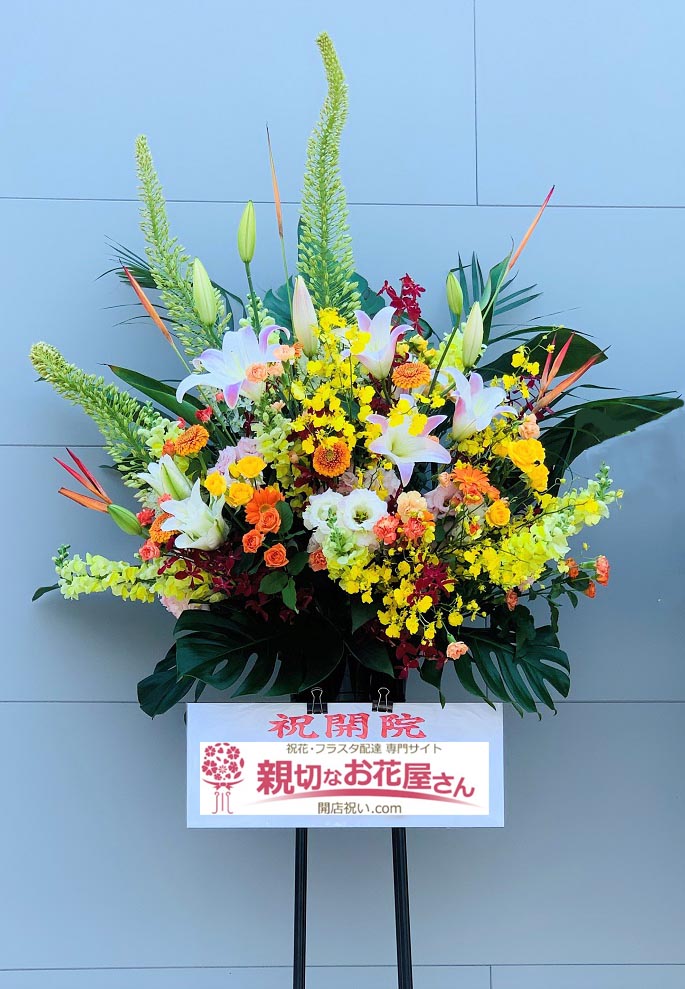 開院祝い花 スタンド花 愛知県高浜市 高浜はぴえる矯正歯科 様 親切なお花屋さん 開店祝い Com