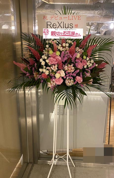 祝花 スタンド花 東京都渋谷区宇田川町 Veats Shibuya Rexlusデビューライブ Invader Rexlus 様 親切なお花屋 さん 開店祝い Com